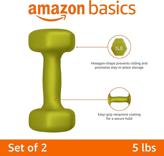 Basics Neoprene Dumbbell Hand Weights