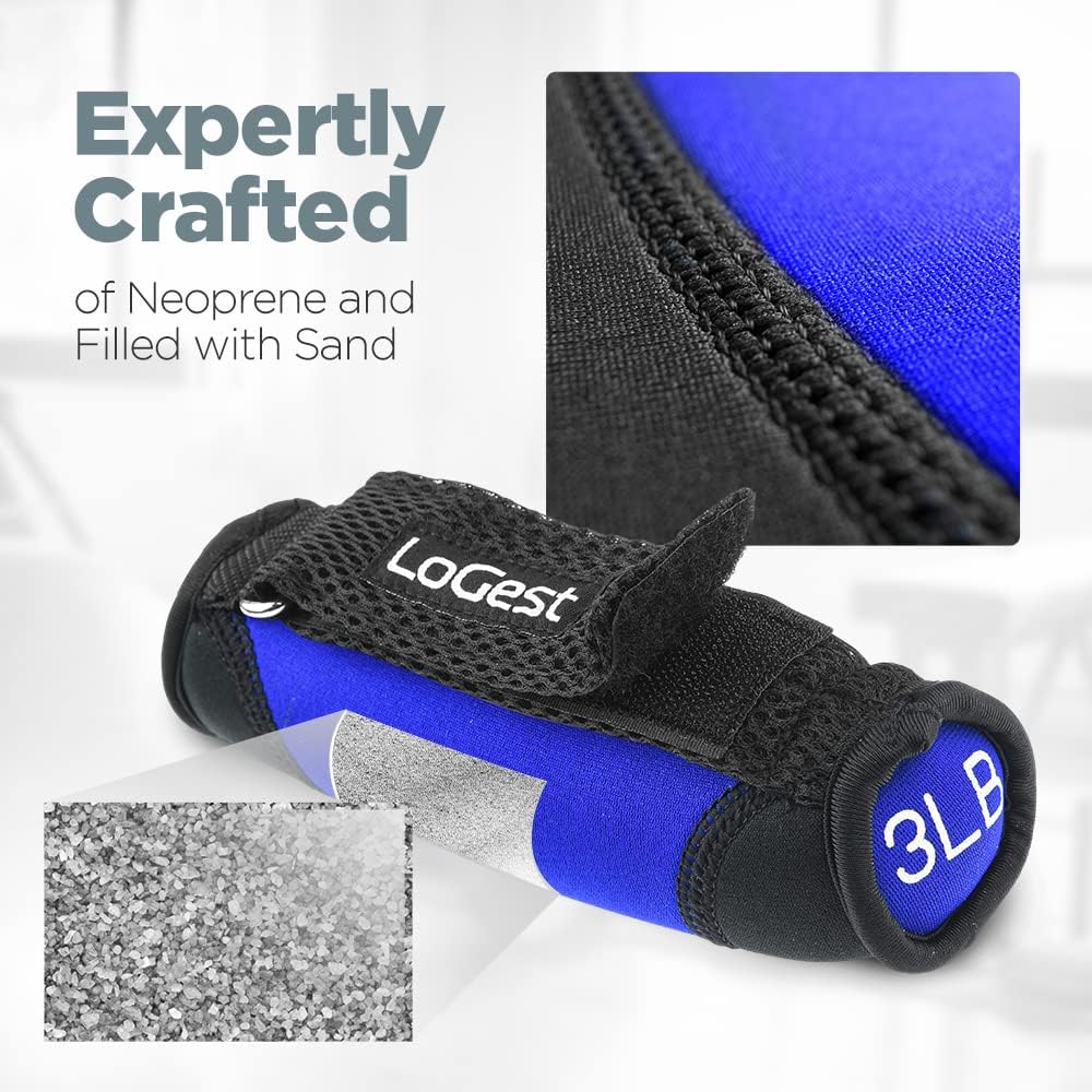 LoGest Soft Hand Weights with Adjustable Straps