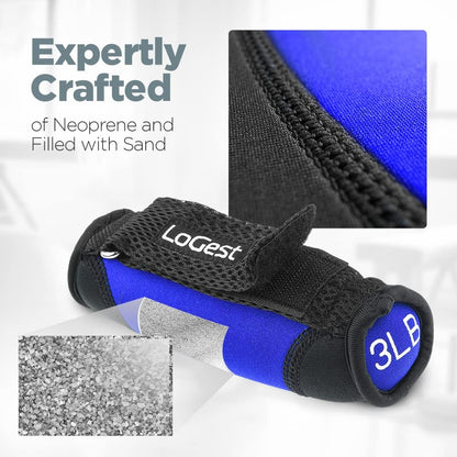 LoGest Soft Hand Weights with Adjustable Straps