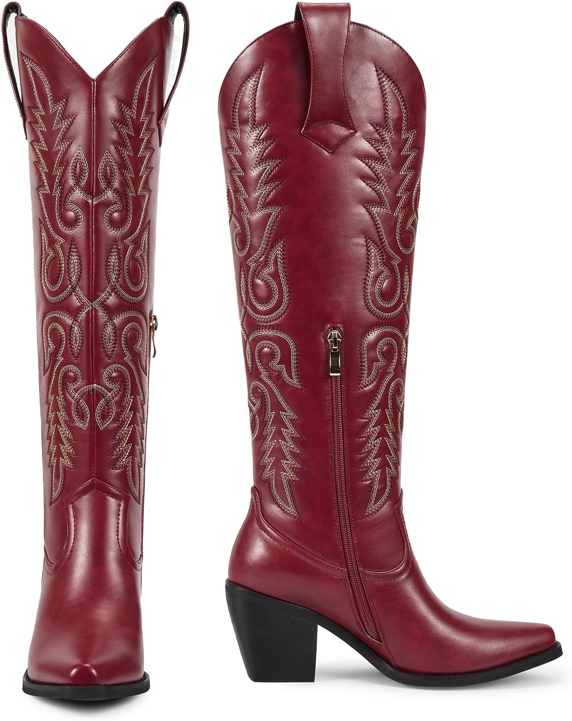Wetkiss Women's Pointed Toe Cowboy Boots