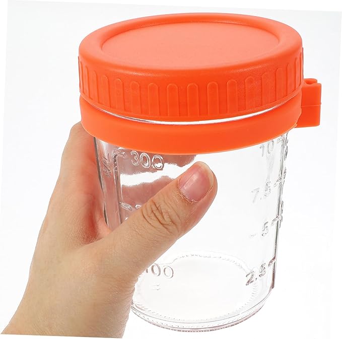 MAGICLULU 400ml Mason Jar Overnight Oats Cup Container with Lid for Oatmeal Smoothies and Salads Practical Snack Prep Cup for Breakfast and Meal Prep