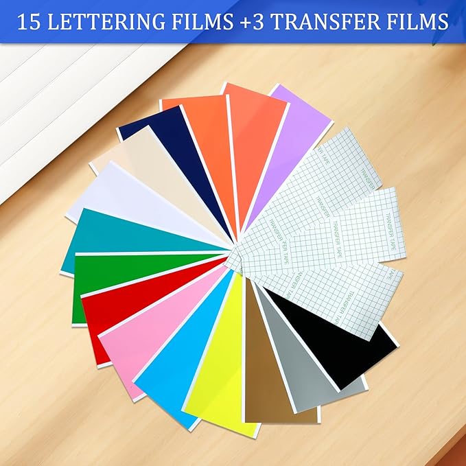 18Pcs Smart Adhesive Vinyl Sheets with Transfer Film No Residue Compatible for Joy 12x5.5inch