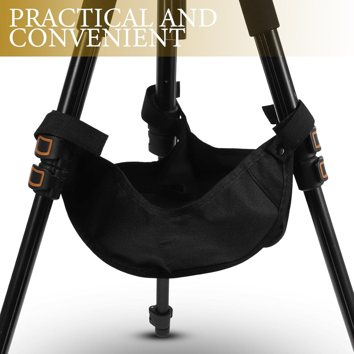 Tripod Weight Bag Sandbag for Photography and Camping Tent Stabilizing Stone Bag Heavy Duty Black for Outdoor Use
