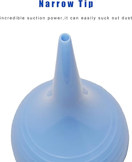 Rubber Suction Ear Syringe,60ml Hand Bulb Syringe Ear Washing Squeeze Bulb- Blue Smooth