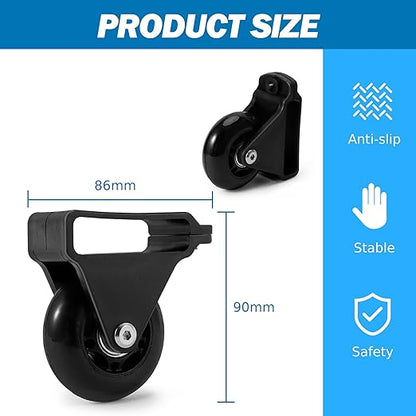 2 Pcs Telescoping Ladder Wheel -Smooth and Stable Without Slipping