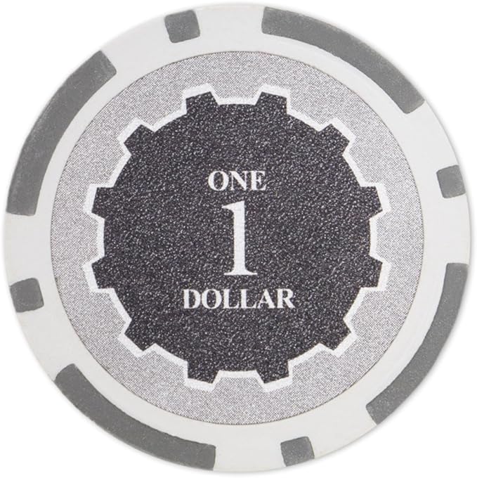 Eclipse 14-gram Poker Chips (50-pack - $1) - Heavyweight Clay Composite