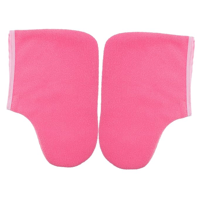 FOMIYES 1 Pair Paraffin Wax Booties Reusable Wax Warming Covers for Foot Spa Treatments Thick Moisturizing Foot Liners Bright with Trim Ideal for Hydrating and