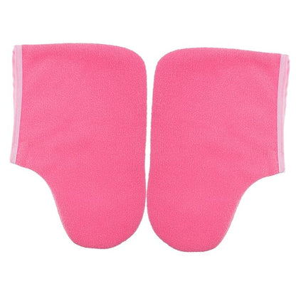 FOMIYES 1 Pair Paraffin Wax Booties Reusable Wax Warming Covers for Foot Spa Treatments Thick Moisturizing Foot Liners Bright with Trim Ideal for Hydrating and