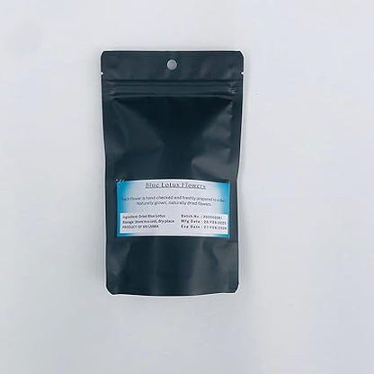 Ceylon Soul Blue Lotus Flowers, Dried Loose Leaf Whole Flowers for Herbal Tea 1oz