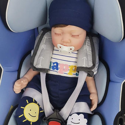 Car Seat Strap Pads Covers for Baby Kids, Seat Belt Covers Cushion for boy Girl, Protect Neck and Shoulder rubbing, Anti-Slip Design, fit Stroller/Carrier/Pushchair; Soft Cotton, Arrow Pattern