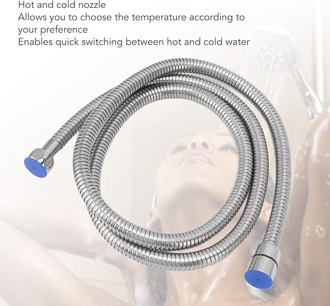Shower Hose Extra Long Explosion Proof Shower Hose Heat Easy to Install Flexible 59 Inches for Shower (Electroplate)