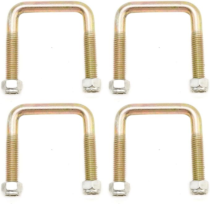 4 Pcs 72618G01 Golf Cart Rear Leaf Spring U-Bolts with Nuts, Replacement for EZGO TXT Workhorse Gas Electric 1996-Up Models, Replaces 72029-G01 72124-G01