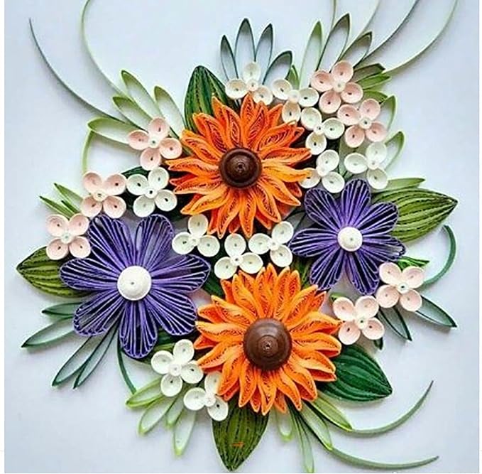 Quilling Strips, 260 Pcs 15.3 Inch Length 0.4 Inch Wide 26 Colors Folding Solid Color Roll Handmade Paper Strip Art Paper Strip for Art (260)