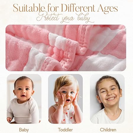 Ultra Soft Muslin Baby Blanket, Made of Viscose from Bamboo and Muslin from Cotton, A Versatile Swaddle and Bed Blanket for Babies, Toddlers, Boys, and Girls (1 Pack).