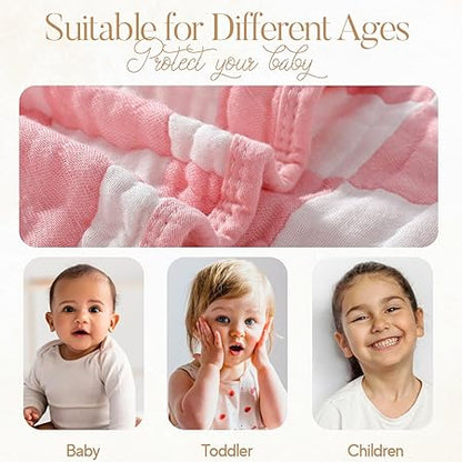 Ultra Soft Muslin Baby Blanket, Made of Viscose from Bamboo and Muslin from Cotton, A Versatile Swaddle and Bed Blanket for Babies, Toddlers, Boys, and Girls (1 Pack).