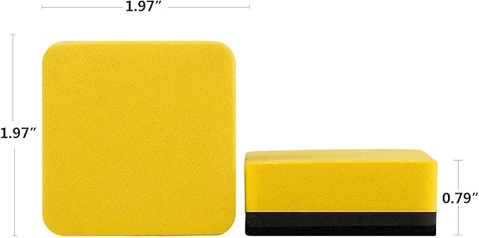Dry Erase Erasers, 48 Pack Magnetic Whiteboard Eraser Chalkboard Eraser Dry Eraser for Classroom Office and Home (48yellow)