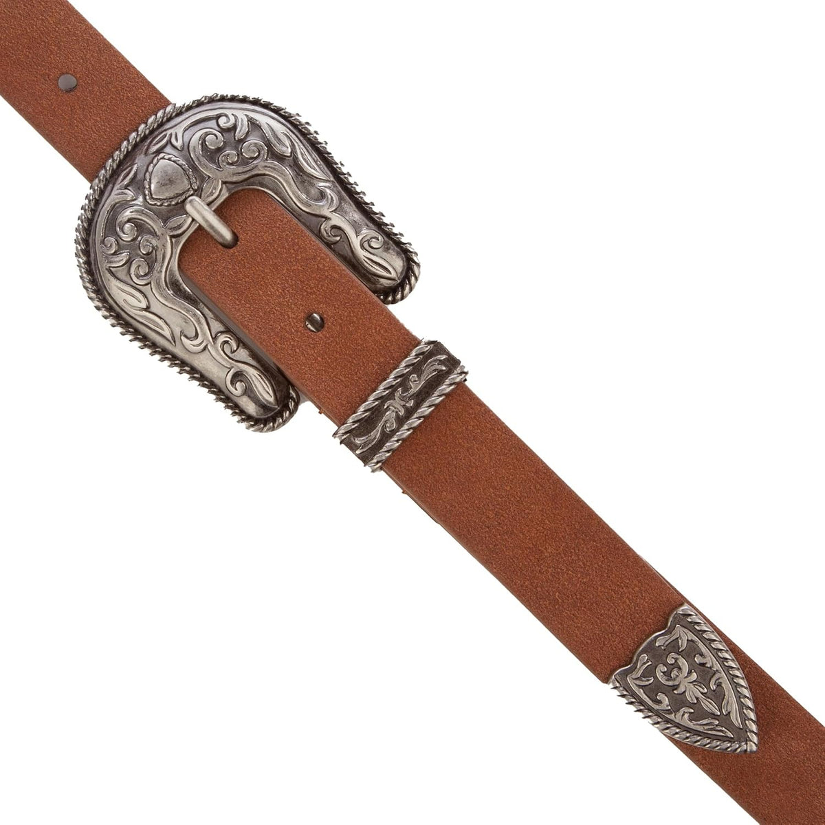 Lucky Brand Women's Western Leather Belt | Classic | Fashion | Vintage | Buffalo Leather | Western-Inspired