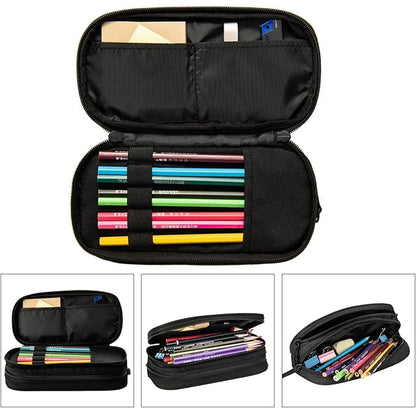 Bright Mushrooms Art Print Pencil Cases Pen Box Stationery Makeup Bag, Desk Organizer For College Adults Women Men