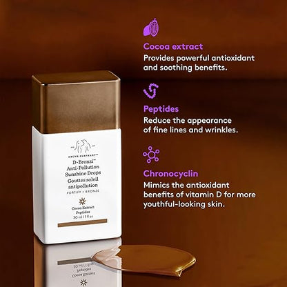 Drunk Elephant D-Bronzi Sunshine Drops - 30 ml1 fl oz - Bronzing Color Serum Drops - Clean Clinical Skincare - Cruelty-Free - Dermatologist-Tested - Free of Essential Oils, Silicones, and Fragrance