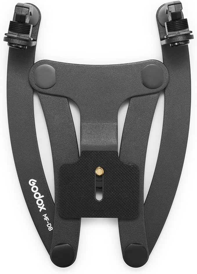 GODOX MF-DB Flexible Flash Bracket with Dual Flash Mounts Aluminum Alloy 360°Rotatable Head for Dental Photography Portrait Macro Photography Compatible with Nikon/Sony DSLR Cameras