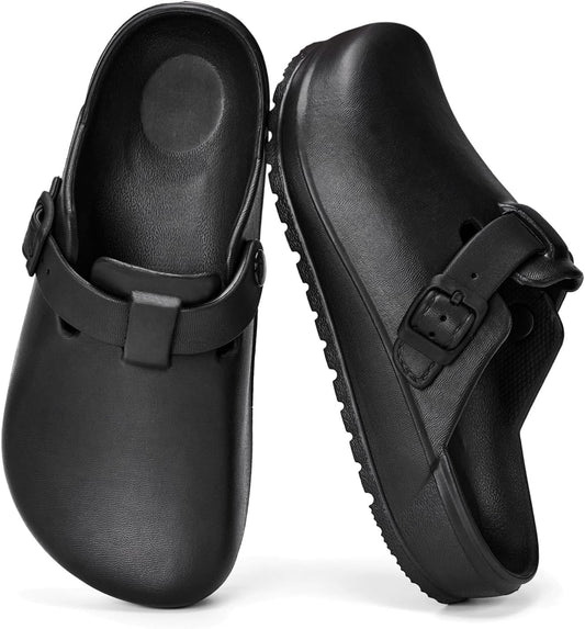 ZXT Arch Support Work Clogs Slip Resistant Orthopedic Shoes for Chef Nurse Garden Comfortable, Slip-On Cushion Slide Sandals