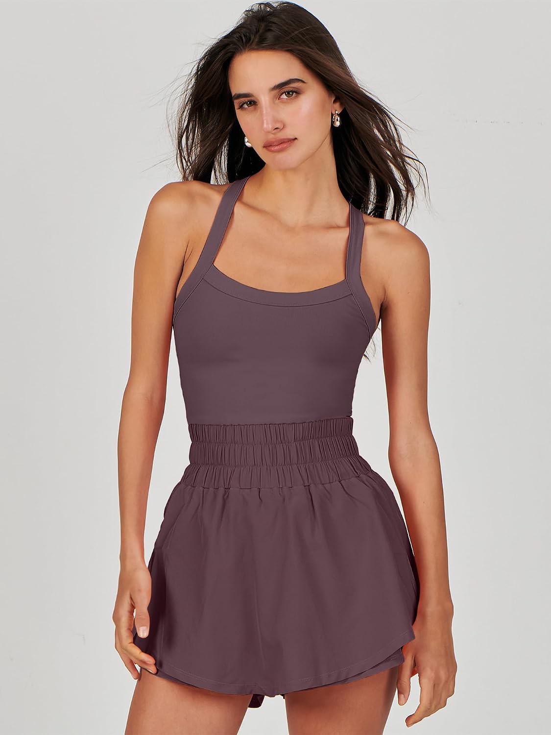 ANRABESS Womens Mini Tennis Dresses Skort Summer Sleeveless One Piece Workout Romper Dress with Shorts Athletic 2026 Outfit