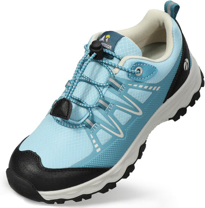 Size 3 Big Kid, UOVO Boys Girls Hiking Shoes Kids Waterproof Running Trail Fashion Sneakers Breathable Lightweight Non-Slip Outdoor Walking Sports Shoe(Little/Big Kids)