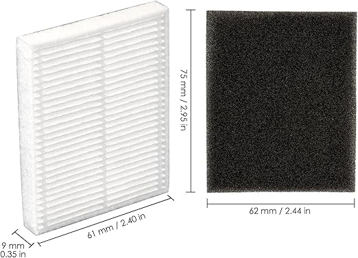 (3 Pack) L60 L50 HEPA Filters and Foam Filters Compatible With Eufy L60 L50 L60 SES L50 SES Vacuum Cleaner L60 L50 L60 SES L50 SES, Filter Kit, Replacement Parts 3 Filters, Filters Accessories Kit