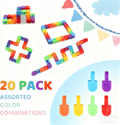 20pcs Wacky Track Fidget Toys Sensory -Party Favors,Goodie Bag,Bulk Fidget for Classroom ,School Students Gifts Prizes Birthday Christmas Fidgets Stocking Stuffers for Kids ,Teens Adults