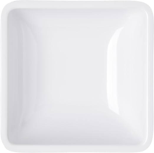 Carlisle FoodService Products Ramekins Sauce Bowl, Square Bowl for Catering, Kitchen, Restaurant, Plastic, 2 Ounces, White