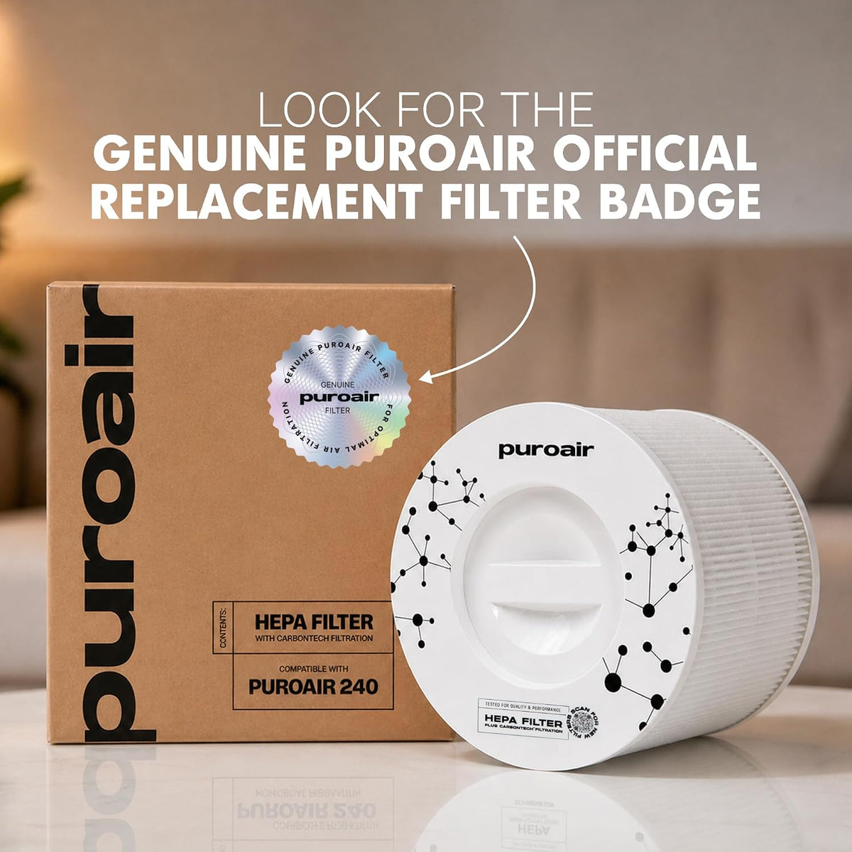 Replacement Filter - HEPA Filters up to 99.9% of Smoke, Pollen, Dust and Common Household Pollutants - HEPA Air Filter Replacement (1 pack)