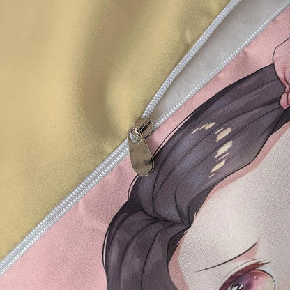 Ne-Zuko Anime Duvet Cover 3 Piece Bedding Set,Teen Anime Comforter Cover Set Super Soft Duvet Cover with Pillowcase (styel 6,Full 79x90in  20x30in)