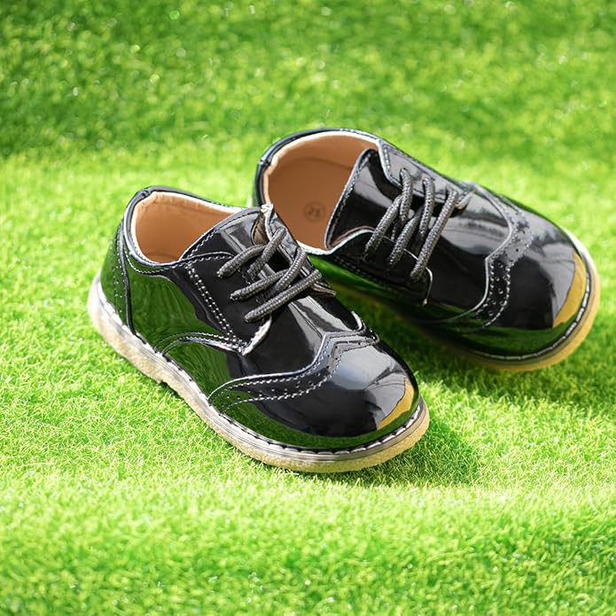 Casazoe Boys Girls Oxford Wedding Dress Shoes Classic School Uniform Flats Formal Casual Loafer for Toddler Little Kid