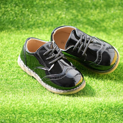 Casazoe Boys Girls Oxford Wedding Dress Shoes Classic School Uniform Flats Formal Casual Loafer for Toddler Little Kid
