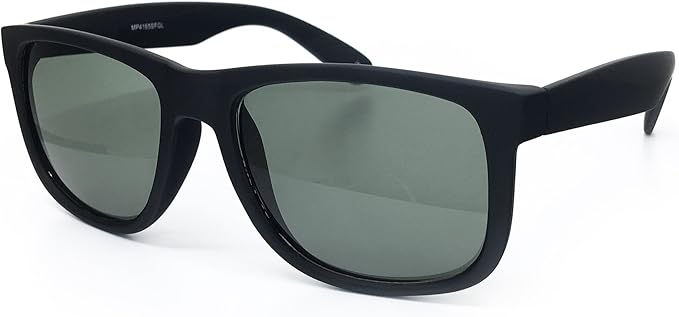 RAKOSTA c4165 Matte Finish Reflective Mirrored Horn Rimmed Womens Mens Sunglasses (BLACK, MATTE FRAME)