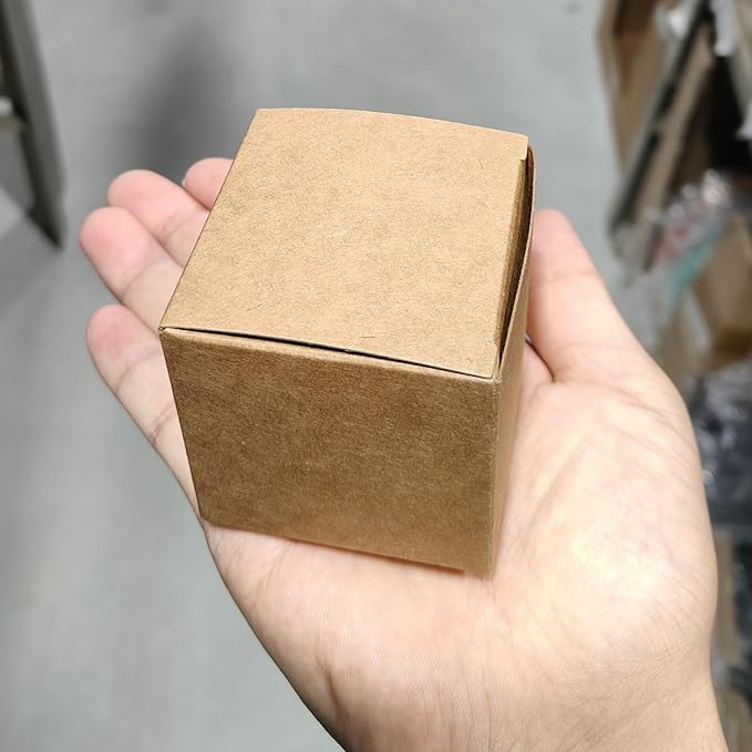 PATIKIL Paper Cardboard Boxes Paper Recycled Gift Corrugated Paper Box White 2 Inch x 2 Inch x 2.8 Inch for Party, Wedding, Gift Wrap Pack of 15