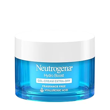 Neutrogena Hydro Boost Hyaluronic Acid Hydrating Gel-Cream Face Moisturizer to Hydrate  Smooth Extra-Dry Skin, Oil-Free, Fragrance-Free, Non-Comedogenic  Dye-Free Face Lotion, 1.7 oz
