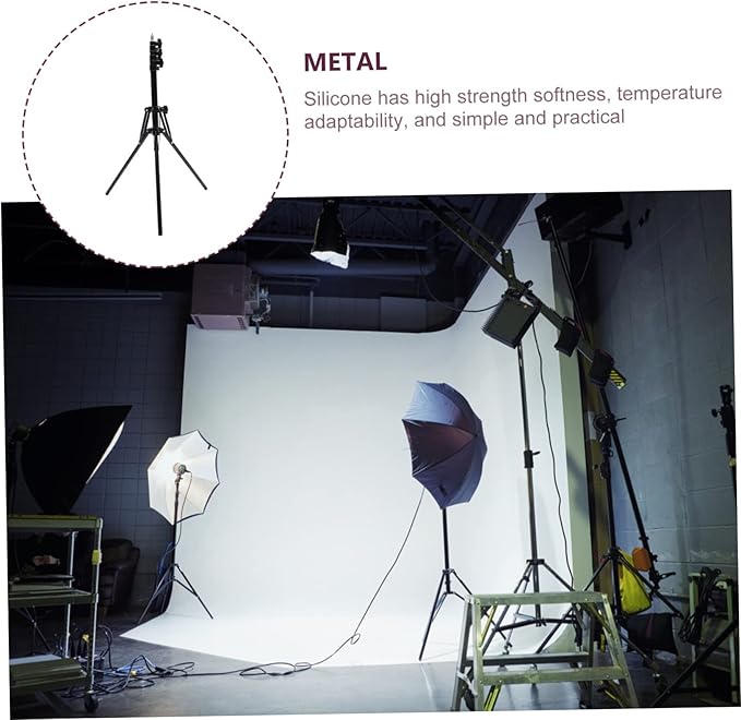 POPETPOP Lightweight Tripod Foldable Selfie Stick Photo Taking Stand Anti-Slip Foot for Camera Phone Live Streaming