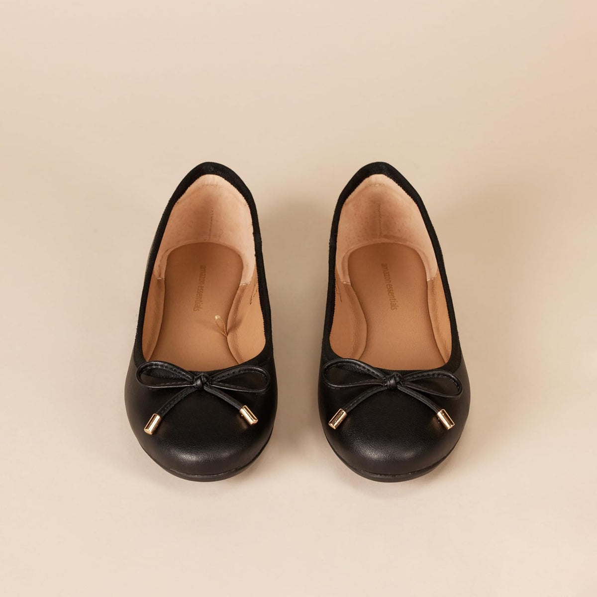 Essentials Women's Comfortable Round Toe Ballet Flats with Bow