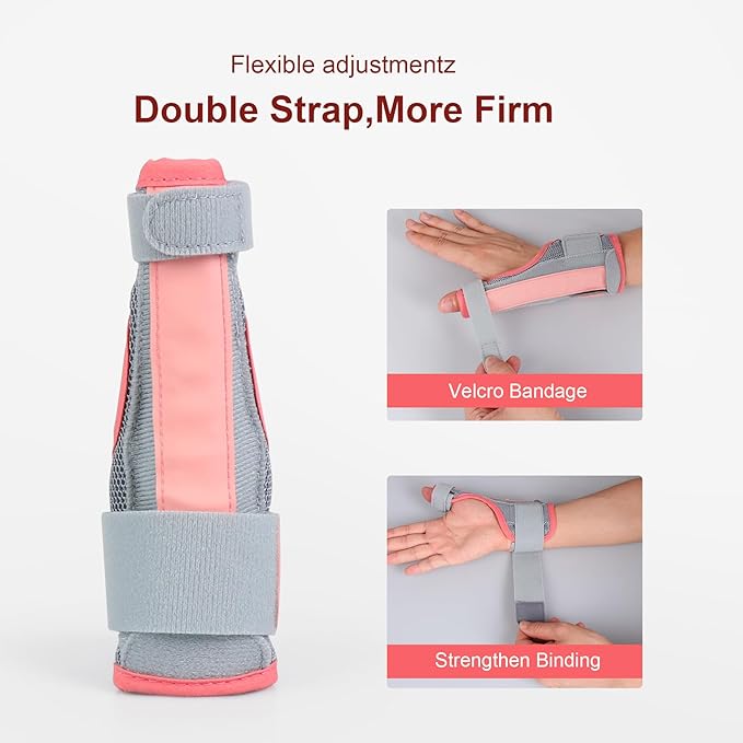 Cozyhealth Thumb Brace for Men and Women, CMC Joint Thumb Spica Splint for Pain Relief, Tendonitis, Thumb Wrist Stabilization Support for Right or Left Hand (Pink)