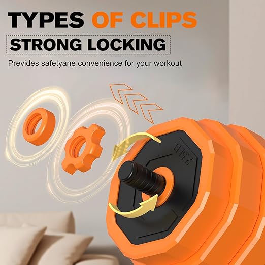 DERACY Adjustable Dumbbells 6 in 1 Weight Set, Dumbbell, Barbell, Kettlebell and Push-up, Home Gym Fitness Workout Equipment for Men and Women