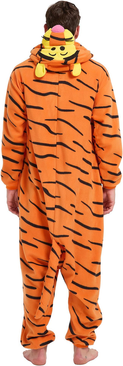 Raccoon Adult Onesie Unisex Pajamas Animal Cosplay Christmas Halloween Costume Cartoon Sleepwear for Women Men