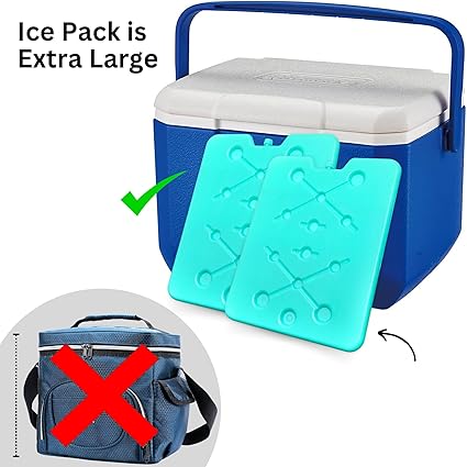 GURIN Reusable Ice Packs for Lunch BoxCoolers, Bag, or Backpack Coolers - Cold Up to 8-12 Hours Long Lasting for Camping Picnic, Outdoor Activities, Food Delivery