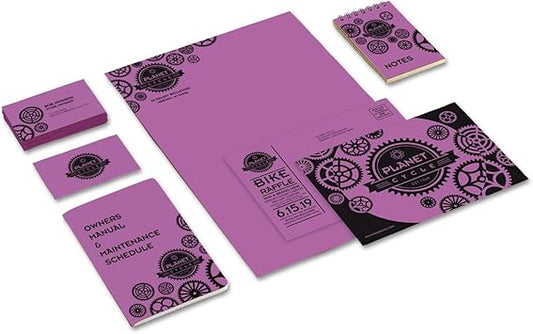 Neenah Paper 22871 Color Cardstock, 65lb, 8 12 x 11, Planetary Purple, 250 Sheets