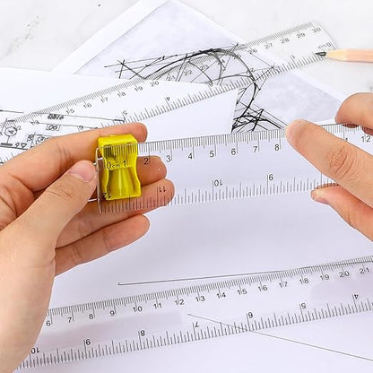 3 Pack 12 Inch Ruler Set Transparent Measuring Tool Plastic Straight Ruler Acrylic Clear Ruler for School Office Student, 559052_5_WBESgfLbk