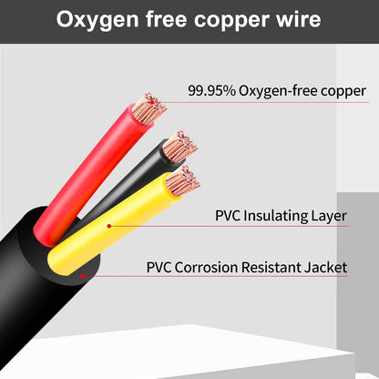 18 Gauge Wire 3 Conductor,18 AWG Electrical Wire Stranded PVC Cord Oxygen-Free Copper Cable,300 FT Tinned Copper Hookup Wire Cord for LED Lamp Lighting Strips Automotive (300FT, 18AWG-3C)