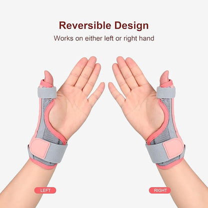 Cozyhealth Thumb Brace for Men and Women, CMC Joint Thumb Spica Splint for Pain Relief, Tendonitis, Thumb Wrist Stabilization Support for Right or Left Hand (Pink)