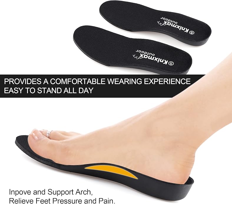 Cushioned Sports Insoles for Men Women Replacement Shoe Inserts for Plantar Fasciitis Flat Feet Comfort Sneakers Running Shoes Sole Insert Size 5-13