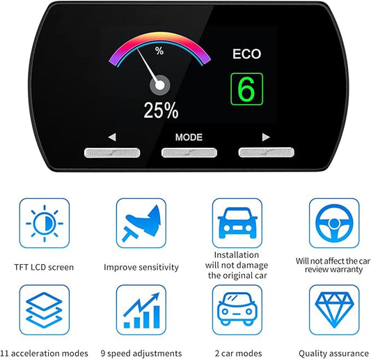 Throttle response controller, 9 units, 11 modes, universal electronic throttle controller for car, intelligent racing throttle compatible with Challenger Ram