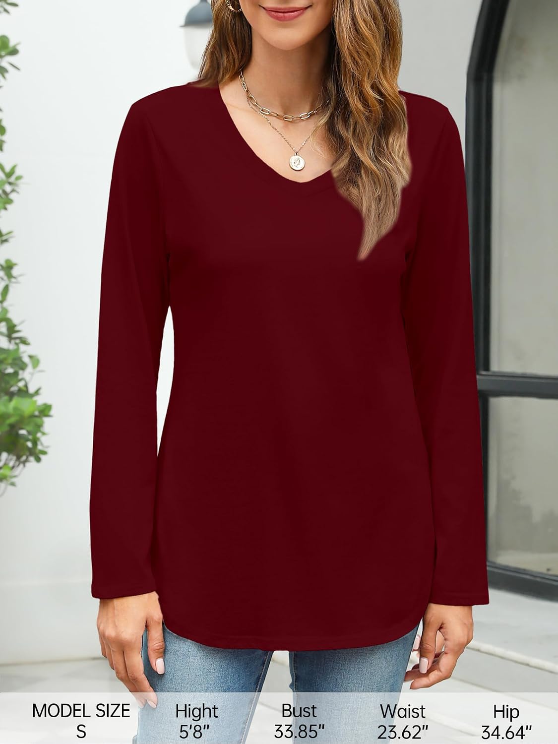 Sonoma Womens T Shirts V Neck Summer Short/Long Sleeve Cotton Tops Tees .